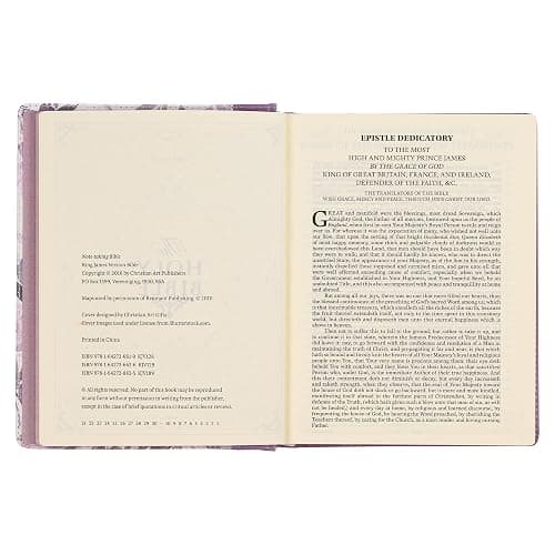 KJV Holy Bible, Note-taking Bible, Faux Leather Hardcover - King James Version, Purple Floral Printed (KJV Note-taking Editions) thumbnail 10
