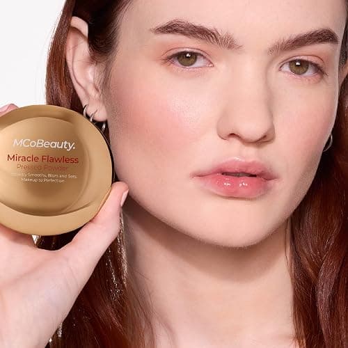 MCoBeauty - Miracle Flawless Pressed Powder - 1 Light Shade - Compact Setting Powder with Rose Flower Extract and Sweet Almond Oil - Helps Finish and Refine the Look of Makeup thumbnail 2