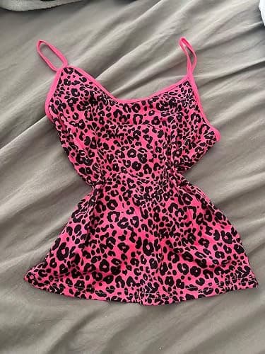 2000s Clothing for Women Emo Cheetah Print Top y2k Grunge Tank Tops Vintage Sleeveless Baby Tees Acubi Alt Clothes thumbnail 5