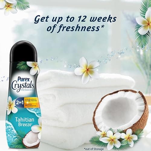 Purex Crystals in-wash Fragrance and Scent Booster, Tahitian Breeze, 21 Ounce (Pack of 4) thumbnail 5