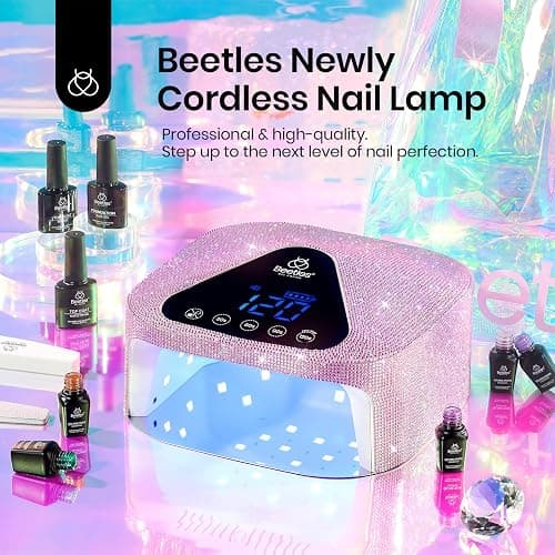 Beetles Uv Nail Lamp Cordless, Flash Cure Lamp for Gel Nails Polish Rechargeable Nail Lamp with 4 Modes Professional Low Heat Uv Led Lamp Nail Art Tools with Bag Manicured thumbnail 5