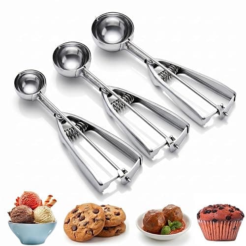 Ice Cream Scoop, 3Pcs Stainless Steel - Image 1