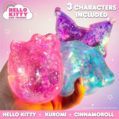 Horizon Group USA Slimygloop Gelli Gels, Hello Kitty & Friends 3 Pack | Slow-Flow Glitter Squishy Sensory Toys, Squeeze Stress Ball for Kids and Teens, Satisfying Sugar Squish Fidget thumbnail 3
