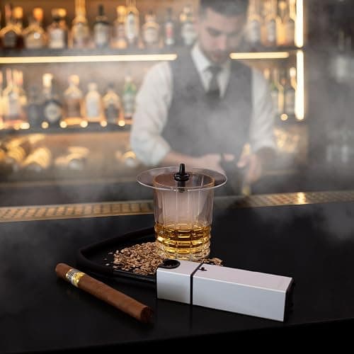 Cocktail Smoker Kit - Indoor Drink & Food Infuser with Wood Chips | Old Fashioned Whiskey Bourbon Smoker Gift thumbnail 10