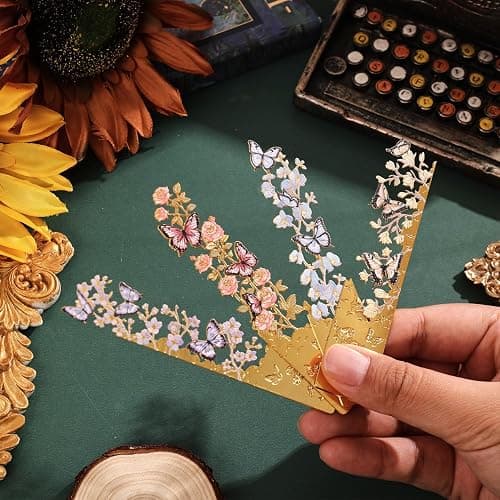 4pcs Metal Bookmarks, Butterfly Flower Theme Pretty Book Marks for Reading Women, Cute Book Markers for Writers, Kids, Teens, Men Readers, Reading Accessories Gifts for Book Lovers thumbnail 5