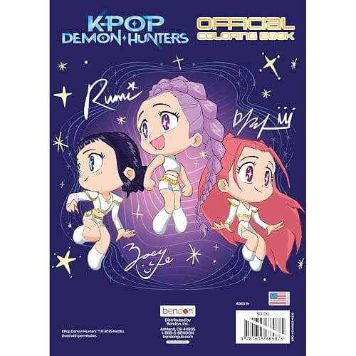 KPop Demon Hunters 40-Page Official Coloring Book | Action-Packed Coloring Book by Bendon thumbnail 2