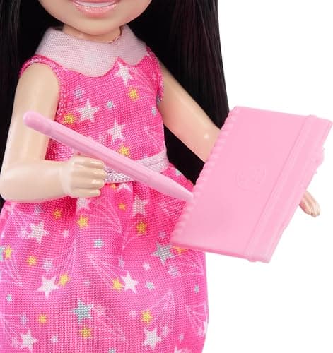 Barbie Doll & Accessories Toy Set, Chelsea Can Be Astronomer, Brunette Small Doll with 5 Science-Themed Pieces Including a Telescope thumbnail 2