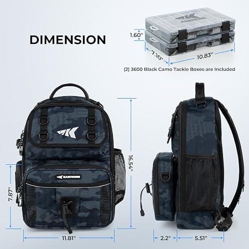 KastKing BaitSpace Fishing Sling Bag, Fishing Backpack with Rod & Beverage Holder, Tackle Bag for Fishing Gear thumbnail 7