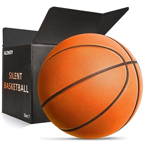ALDWDY Silent Basketball Size 7 (29.5") – Grooved Airless Indoor Basketball for Quiet Dribbling and Indoor Training, Pro PU Foam Ball – Real Feel Higher Bounce Quieter - Image 1