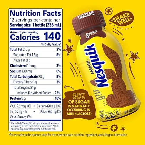 Nesquik Chocolate Lowfat Milk Ready to Drink 12 Pack of 8 fl oz (Packaging May Vary) thumbnail 7