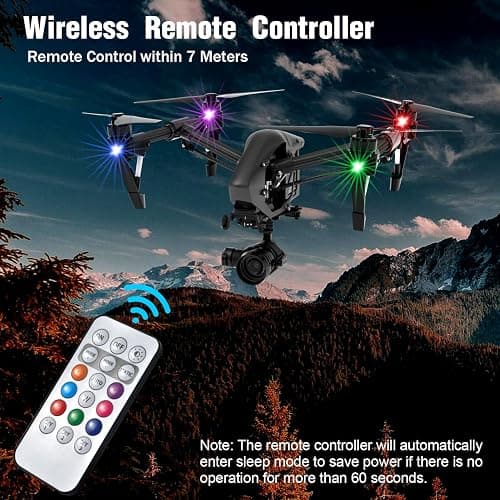 4PCS Wireless LED Strobe Lights with Remote Control, 8 Colors Rechargeable Led Lights Anti-Collision LED Emergency Warning Lights for Car Motorcycle Bike Drone Aircraft thumbnail 3