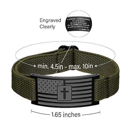 Jesvo Stocking Stuffers - Gifts Ideas for Teen Boys Men, American Flag Cross Christian Bracelets, Christmas Stocking Stuffer for Kids Tween Teenage Boy thumbnail 5
