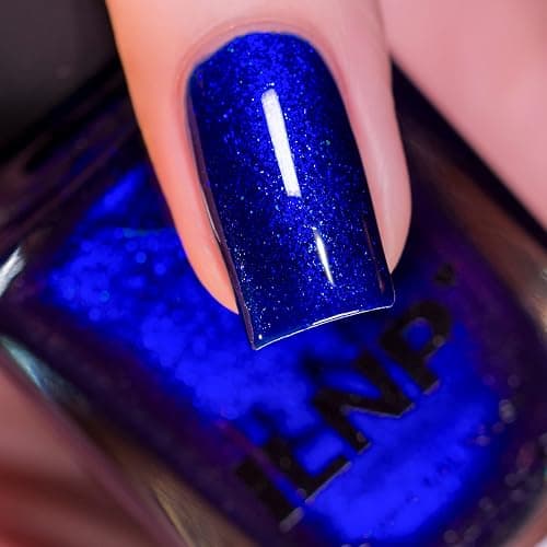 ILNP Midnight Kiss - Rich Cobalt Blue Shimmer Nail Polish thumbnail 2
