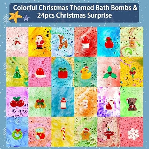 24 Pack Christmas Bath Bombs for Kids with Surprise Toys Inside, 2026 Kids Advent Calendar Bathbombs Set Bubble Bath Bombs for Christmas Stuff Gifts for Boys Girls Xmas New Year Birthday Party Favors thumbnail 3