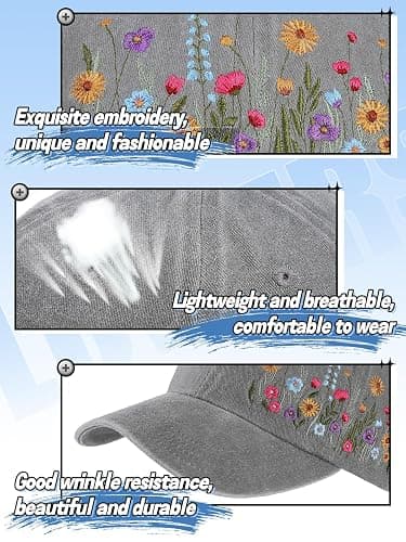 Biggun Embroidered Baseball Cap for Girls Women Men - Adjustable Soft Breathable Hats for Fall Gifts thumbnail 7
