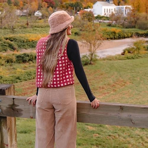 SeeLuNa Fleece Vest Women Sleeveless High Neck Fuzzy Sherpa Vest Full Zip Oversized Outwear Gilet Trendy Jacket with Pockets thumbnail 2