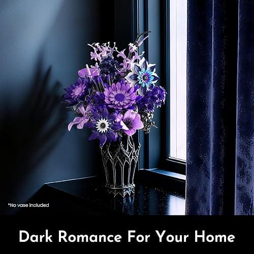 SOOLIO Dahlia Flower Bouquet Building Set for Adults, Christmas Creative Gift for Women Girlfriend Gothic Botanical Collection - Buildable Artificial Floral for Home or Office Decor (609 PCS) thumbnail 4
