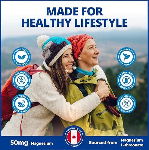 CanPrev Magnesium L-Threonate 50mg, 120 Capsules 120-Day Supply - Optimal Absorption Formula for Improve Sleep, Muscle Function, Maintain Healthy Electrolyte Balance - Vegan, Non-GMO and Gluten-Free thumbnail 5