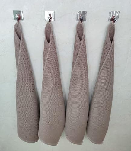 ANEWAY Kitchen Towels 100% Cotton Waffle Weave Dish Towel for Cleaning Drying Dishes Extra Absorbent and Soft, Dish Cloth,13 x 28 Inch(EarthBrown-4 Pack) thumbnail 8