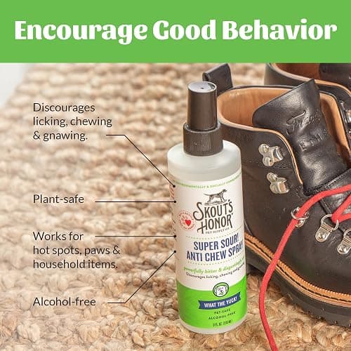 Skout's Honor Super Sour! Anti Chew Spray - Natural Ultra Bitter Formula to Help Deter that unwanted Chewing, Licking, and Biting - Safe for Pets - Safe for Indoor and Outdoor Use, 8 oz thumbnail 6