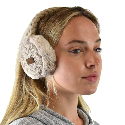C.C Soft Winter Warm Adjustable Headband Ear Warmer Earmuffs - Image 1