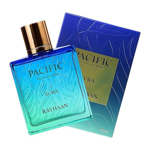 Rayhaan Pacific Aura - Citrus, Aromatic, Mint, Amber, Fresh - Eau de Parfum Spray for Men, 3.4 Ounce / 100 ml thumbnail 2