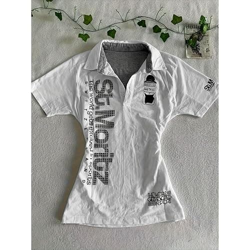 Y2k Grunge Polo Collared Shirts Women Button Down Crop Top 2000s Emo Vintage Streetwear Summer thumbnail 5