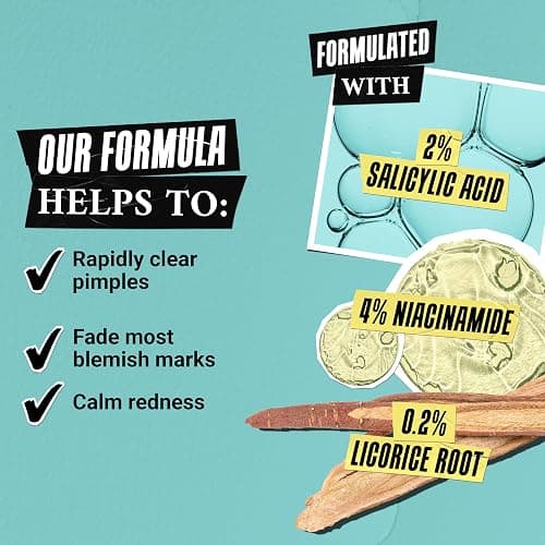 Kiehl's Truly Targeted Acne-Clearing Pimple Patch with 2% Salicylic Acid, Invisible Liquid Spot Treatment, 4% Niacinamide Fades Post-Acne Marks, 0.2% Licorice Root Soothes Redness - 0.5 fl oz thumbnail 7