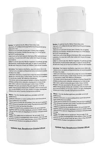 INVERNESS After Piercing Ear Care Solution 4 Oz 2-Pack – Gentle Piercing Care For Newly Pierced Ears thumbnail 2