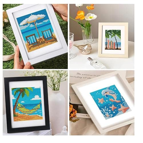 15 Packs Diamond Art Kits for Adults, Small Diamond Painting Projects Full Square Drill Gem Art Kits, DIY 5D Paint With Diamond Dots Crafts with Tools,Sea Beach Wall Decor Gift for Beginners 4x5inch thumbnail 3