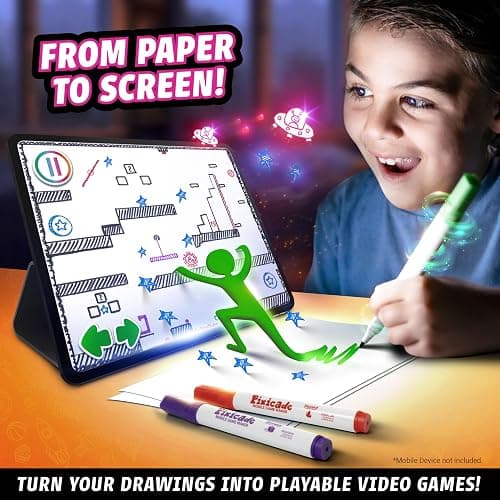 Abacus Brands Pixicade! Turn Drawings Into Playable Video Games! | Doodle & Draw, Snap Play & Share Instant Video Games! | Mobile Video Game Maker and Creation Studio! thumbnail 2