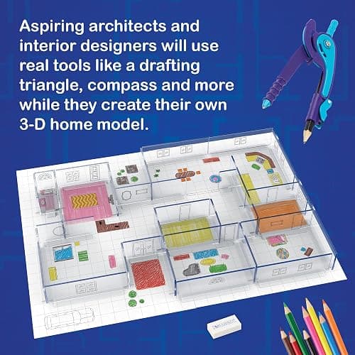 MindWare Art-chitect Home Model Building for Kids – 3D Architectural Design Kit for Kids Ages 8 and Up – Learn The Basics of Architecture As You Design Start to Finish thumbnail 7