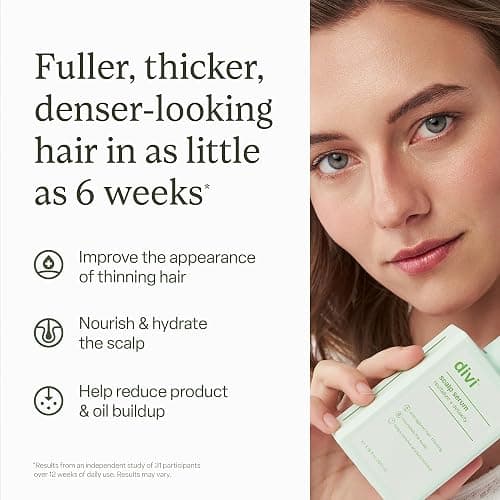 Divi Scalp Serum for Thinning Hair Clinically Tested, Non-Greasy Formula with Amino Acids, Caffeine & Rosemary Oil Promotes Healthy Scalp & Fuller-Looking Hair, Reduces Oil & Product Buildup thumbnail 3