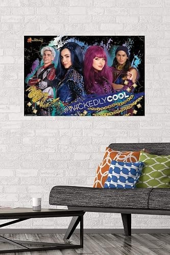 Trends International Disney Descendants 2 - Wickedly Cool Wall Poster, 22.375" x 34", Poster & Mount Bundle thumbnail 2