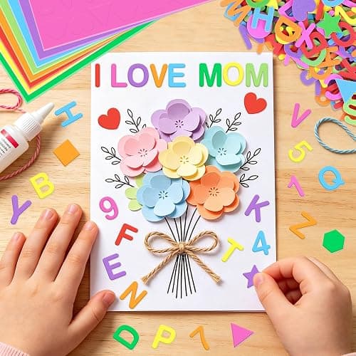 1328 PCS Foam Letter Stickers,Foam Alphabet Number Shape Stickers(Colorful) | Self Adhesive, EVA, Letters Sticker for Crafts, School Project, Scrapbooking Supplies, Bulletin Board, Classroom, DIY Decor thumbnail 2