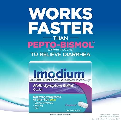 Imodium A-D Diarrhea Relief Caplets with 2 mg Loperamide Hydrochloride, Anti-Diarrheal Medication to Help Control Symptoms of Diarrhea Due to Traveler's Diarrhea, Easier to Open, 12 ct thumbnail 4