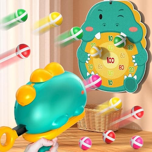 Bennol Dinosaur Shooting Game Toys Gifts for 3 4 5 6 Year Old Boys Kids, Dinosaur Outdoor & Indoor Dart Board with Sticky Balls Toys for Kids Ages 3-5 6-8, Birthday Gifts for 3+ Year Old Boys Girls thumbnail 8