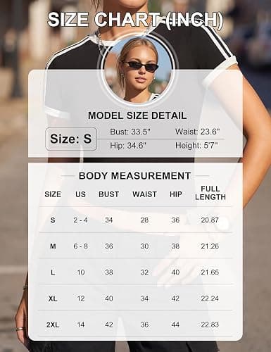 Blooming Jelly Womens Y2K Crop Tops Going Out Workout Cute Tee Shirts Short Sleeve Basic Summer 2026 Gym Outfits thumbnail 6