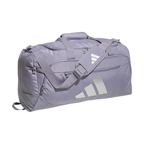 adidas Defender 5 Duffel Bag for Sports, Gym and Travel, Slate Grey/Silver Metallic, OSFA - Image 1
