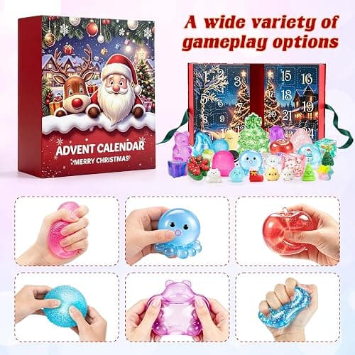 Squishy Advent Calendar 2026, 24 Day Countdown for Kid and Adult | Includes 24 Squishy Toys Stress-Relieving Sensory Toys Christmas Countdown, Party Favors, Stocking Stuffers and Gifts thumbnail 5