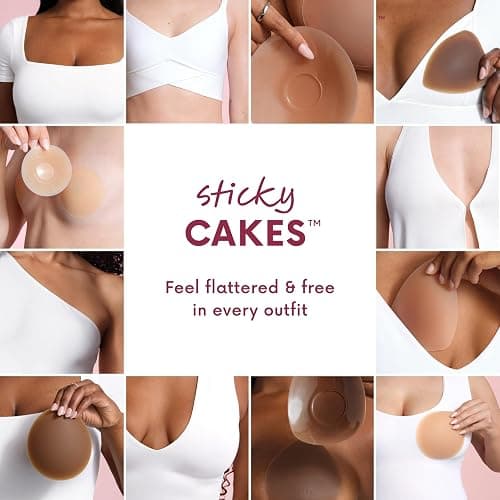 CAKES Body® sticky Circle Nipple Covers for Women - The Viral Sticky Boobs With an Adhesive-free nip nook™ thumbnail 7