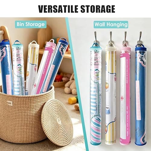 34 Inch Clear Mahjong Mat Bag,Waterproof Storage Bag for Mahjong Mat | with Hanging Strap,Organizer for Mahjong Rack,Board Games,Tripod,Multi-Purpose Storage Bag,Mint Green(Bag Only) thumbnail 6