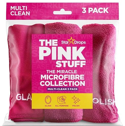 Stardrops – The Pink Stuff – Miracle Microfibre Cloth Collection 3 Pack - Image 1