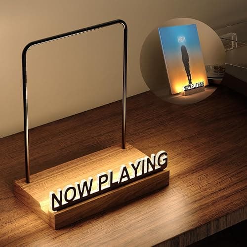 KORRTFID Now Playing Vinyl Record Stand, Illuminated Vinyl Record Stand, Warm White Light with Fingerprint Resistant Acrylic Letters thumbnail 8
