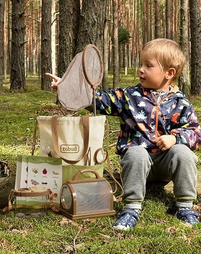 ROBUD Kids Explorer Kit, Bug Catcher Kit with Bag Kit, Outdoor Exploration Set for Camping, Montessroi Toy for Kids Coming Closer to Nature，WRP07 thumbnail 2