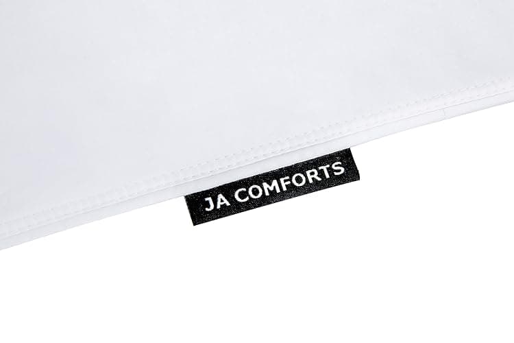 JA COMFORTS Goose Feather Down Bed Pillows for Sleeping(2 Packs)-Standard/Queen,High Fill Weight,Double-Layer Downproof Fabric Design,Goose Down Filling,600 Thread Count,Cotton Cover thumbnail 4