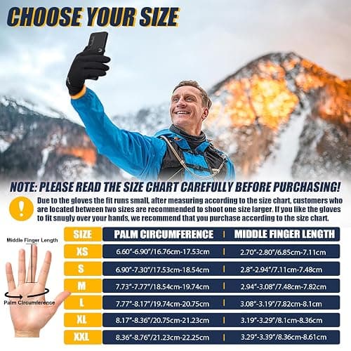 Pixel Panda Winter Gloves for Men Women Warm Touchscreen Gloves for Cold Weather for Cycling, Driving, Running, Hiking, Work thumbnail 6