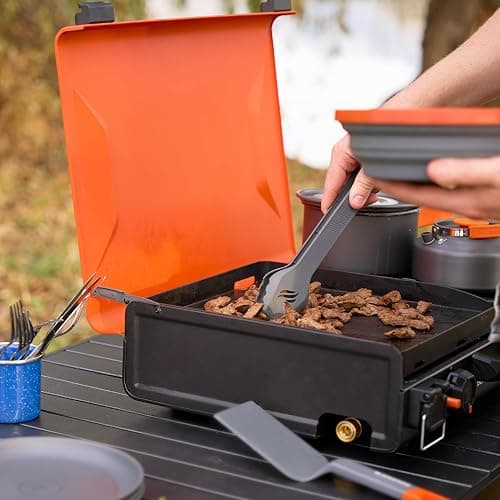 Blackstone 2364 12" x 14" Camping Griddle with Side Burner | Side Burner, Latches, Leveling Feet, Portable thumbnail 5