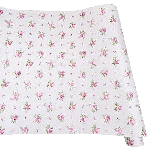 Yifasy 32.8ft Roll Pink Rose Shelf Liner Peel and Stick Wallpaper Revamp Furniture Wall Surface Decor Paper (L-393.7x17.7 Inch) thumbnail 8