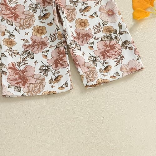 Lucikamy Newborn Baby Girl Fall Outfits Ribbed Long Sleeve Rompers Suspender Overalls Pants Sets Infant 2Pcs Clothes thumbnail 7